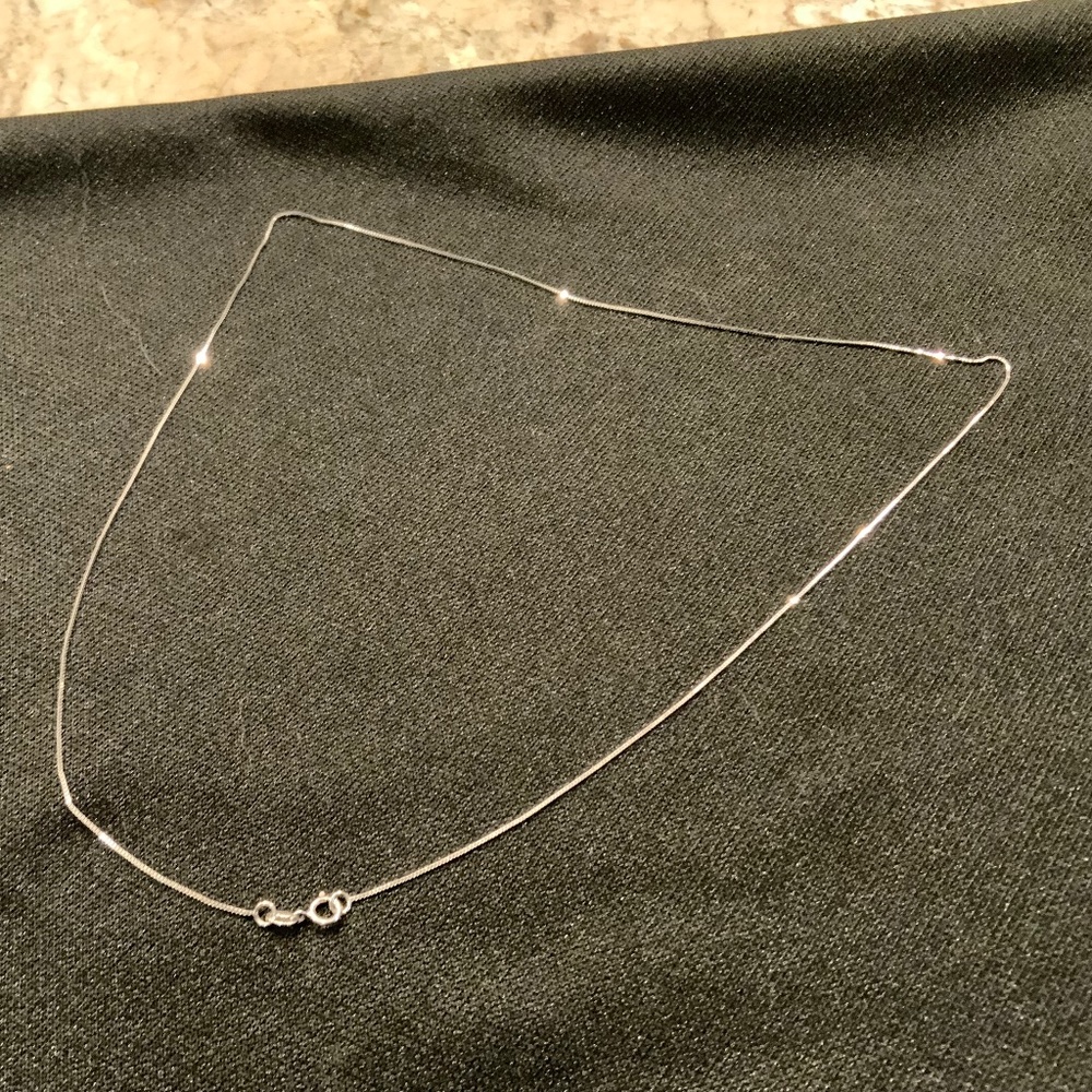 20” 14K White Gold Box Chain